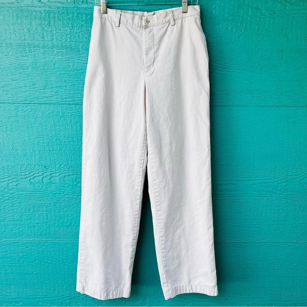 J.CREW COTTON LINED KHAKI STRAIGHT LEG CHINO PANTS SIZE 6 MADE IN HONG KONG